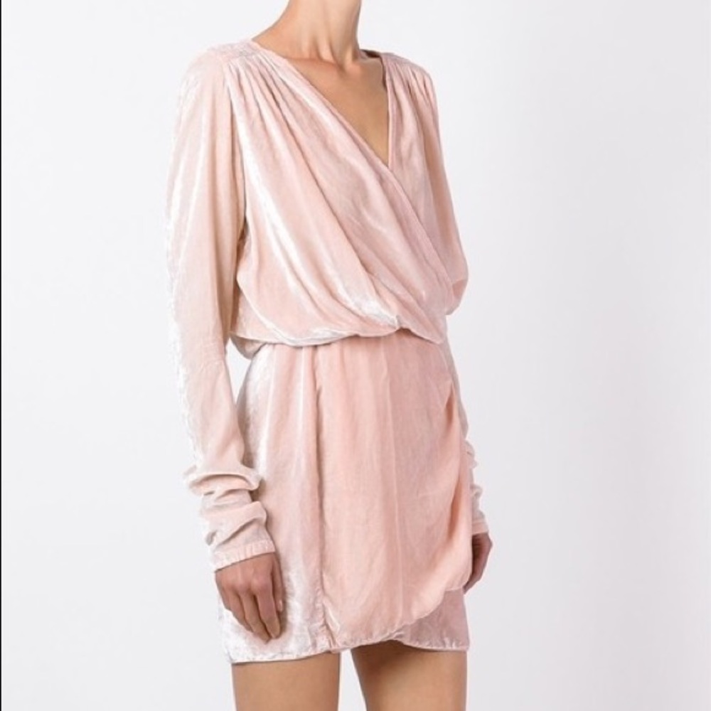 Attico Anjelica Velvet Wrap Mini-Dress - Picture 4 of 4